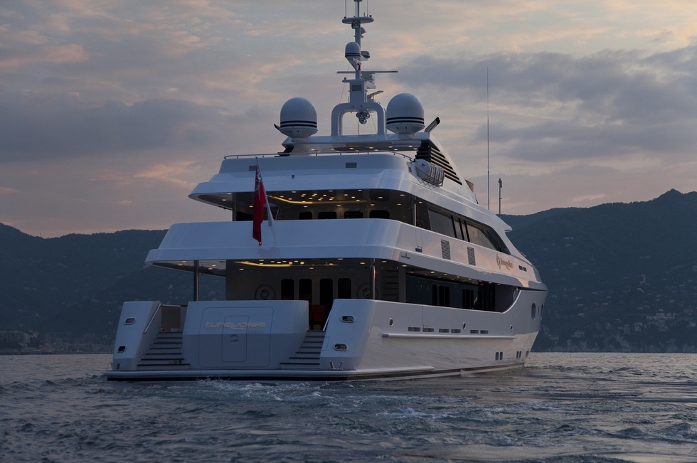 55 metre yacht named turquoise