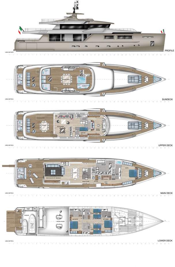 ADMIRAL IMPERO 40 Meters Tri-deck “Alloy”